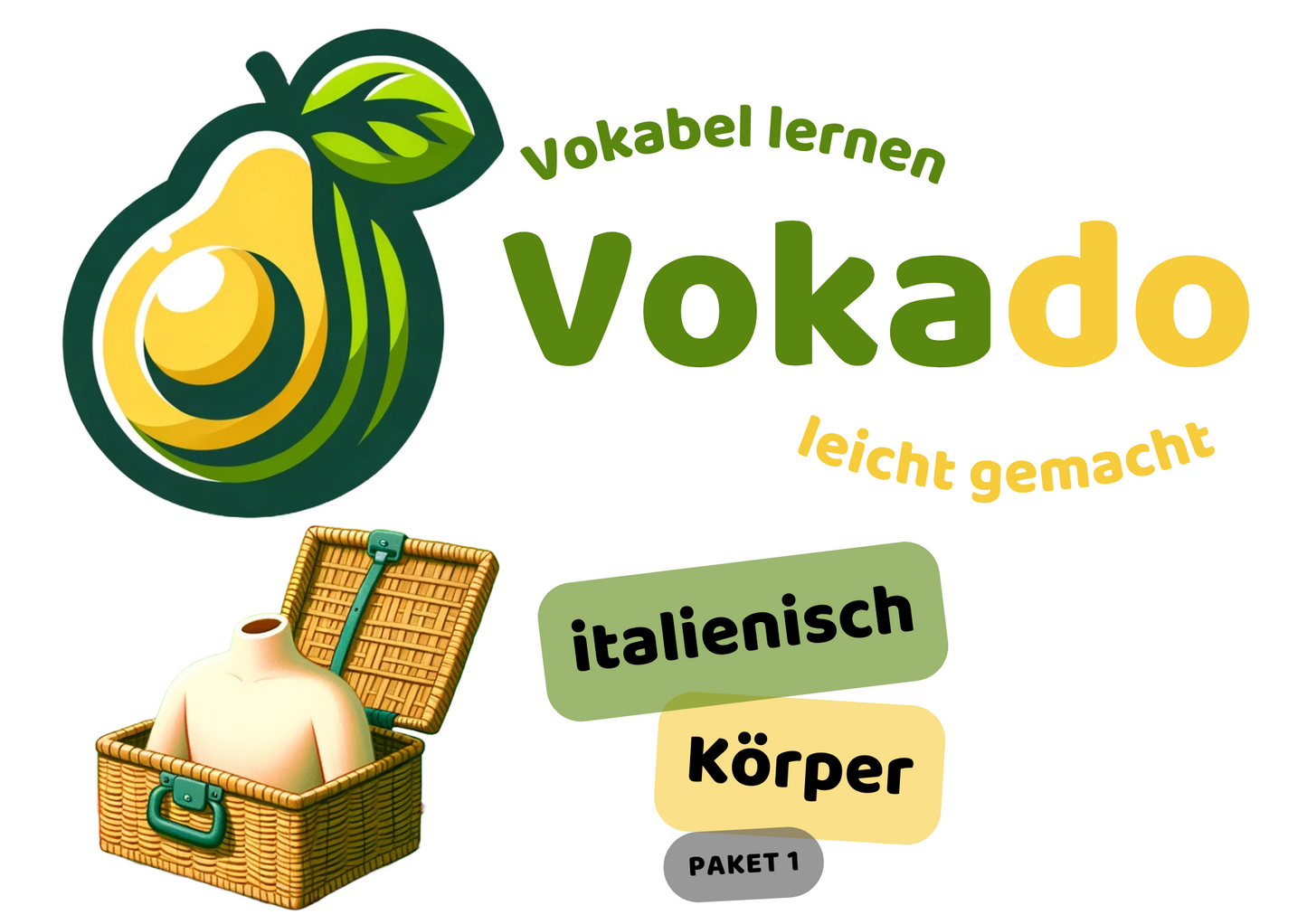 Vokado Italienisch: Körper-Paket 1